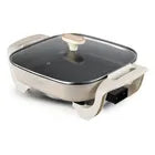 Olla Eléctrica Antiadherente Sartén Tapa De Vidrio 5l R.5400 Color Blanco Frecuencia 50hz-60hz