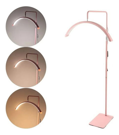 Lampara Led Media Luna Estética Para Pestañas Cejas Cutis, Negra, Rosada,Blanca