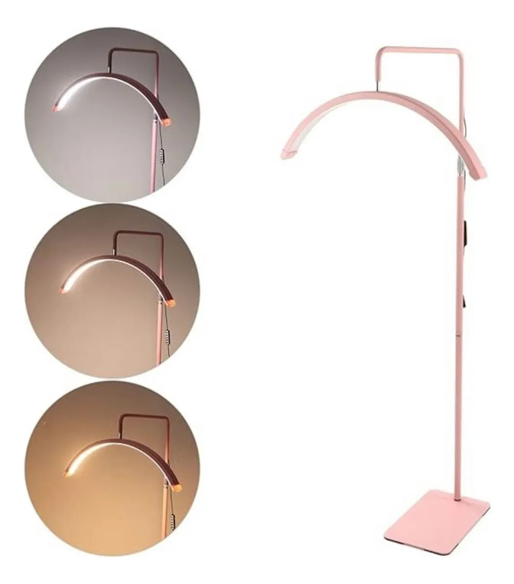 Lampara Led Media Luna Estética Para Pestañas Cejas Cutis, Negra, Rosada,Blanca