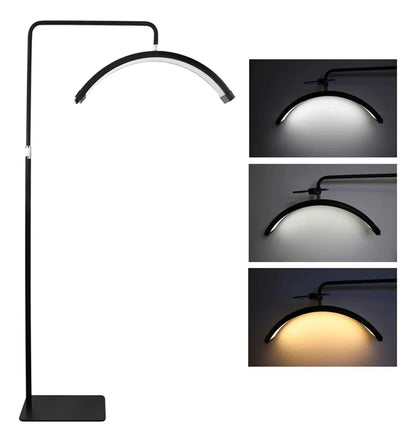 Lampara Led Media Luna Estética Para Pestañas Cejas Cutis, Negra, Rosada,Blanca