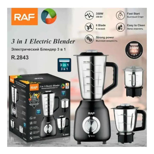 Licuadora Juguera 3 En 1 Vaso Metal De Alta Calidad 1,5lts