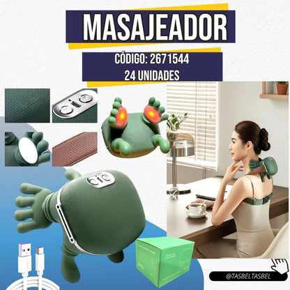 Masajeador De Cuello Y Espalda, 3 Modos De Masaje, 2 Funciones De Calor,