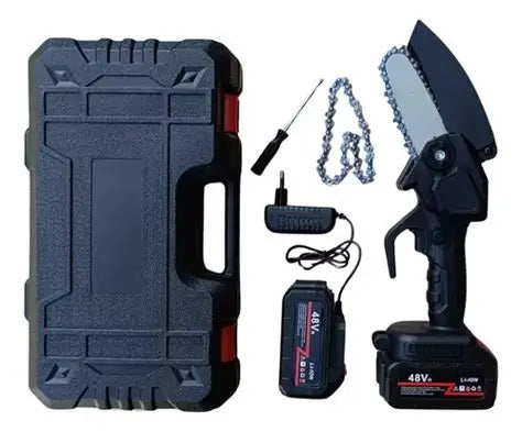 Mini Motosierra Inalambrica Portatil 6' Con 2 Baterías recargables