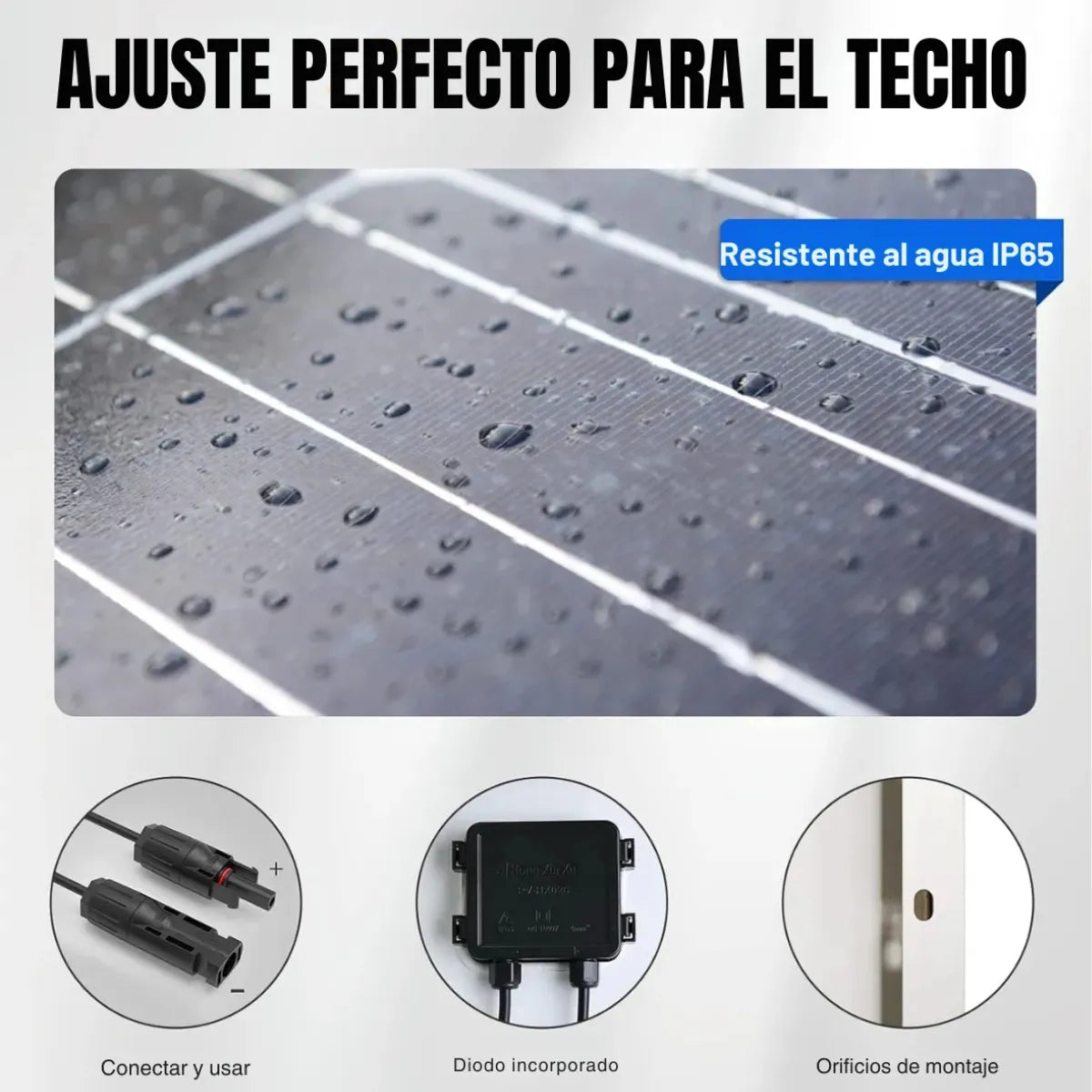 Panel Solar Monocristalino Fotovoltaico De 100w - 12 Voltios
