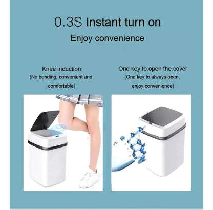 Bote De Basura Inteligente Con Sensor, Basurero inteligente, Papelera Automatica