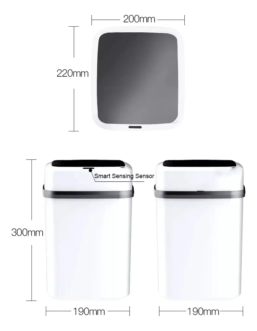 Bote De Basura Inteligente Con Sensor, Basurero inteligente, Papelera Automatica
