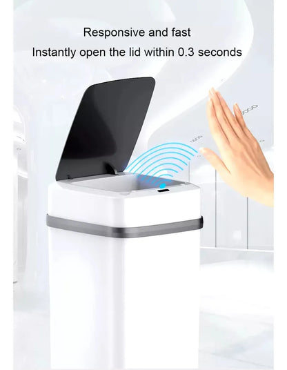 Bote De Basura Inteligente Con Sensor, Basurero inteligente, Papelera Automatica