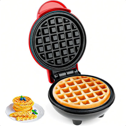 Mini Wafflera Redonda Luz Indicadora.