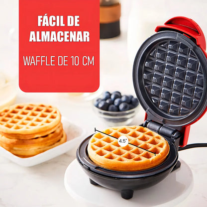 Mini Wafflera Redonda Luz Indicadora.