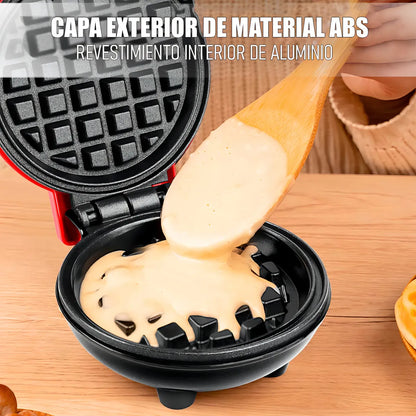 Mini Wafflera Redonda Luz Indicadora.