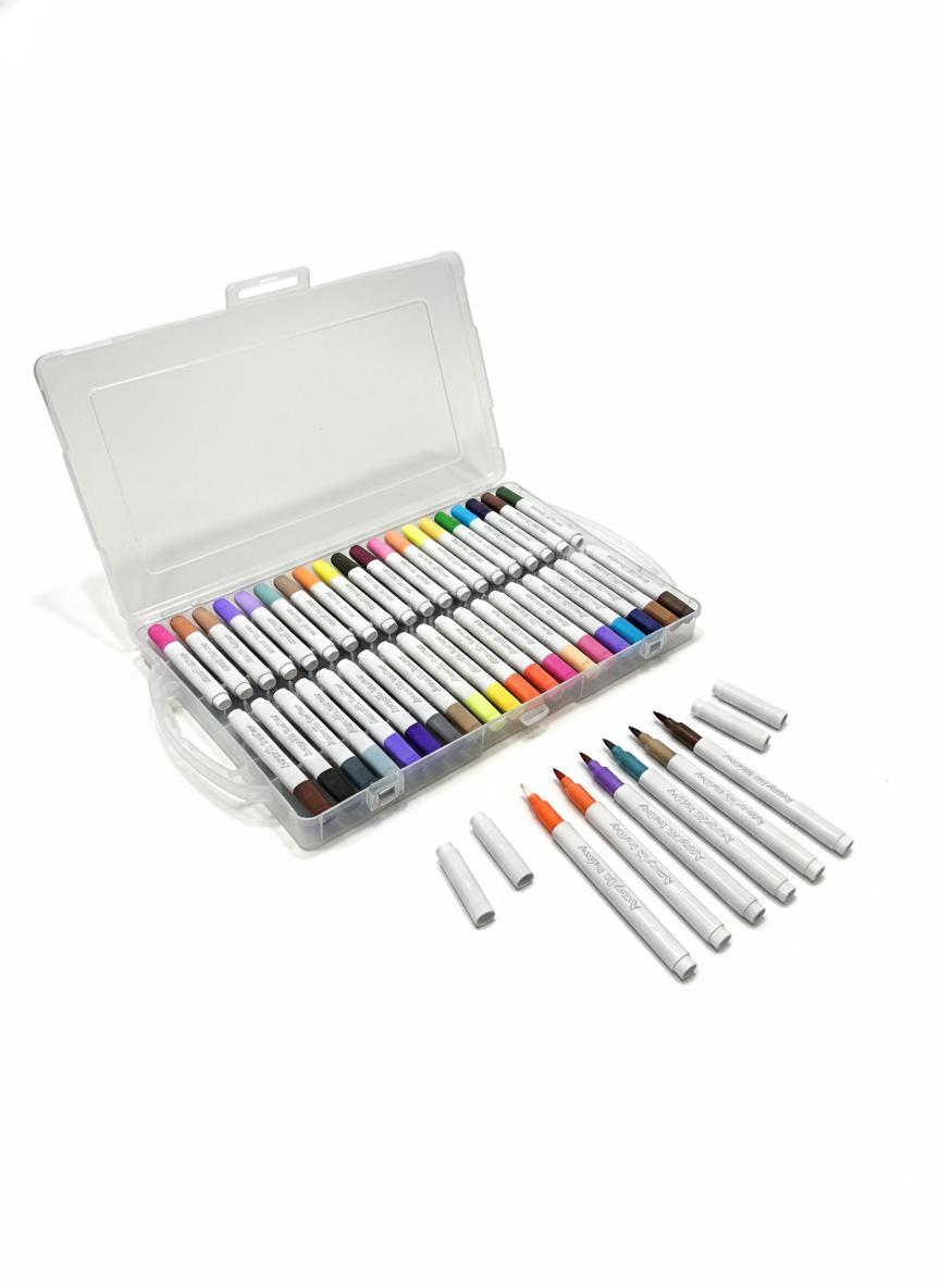 Set  De Plumones Aacrilico SOFT-TIP De 48 Pzas Multicolor