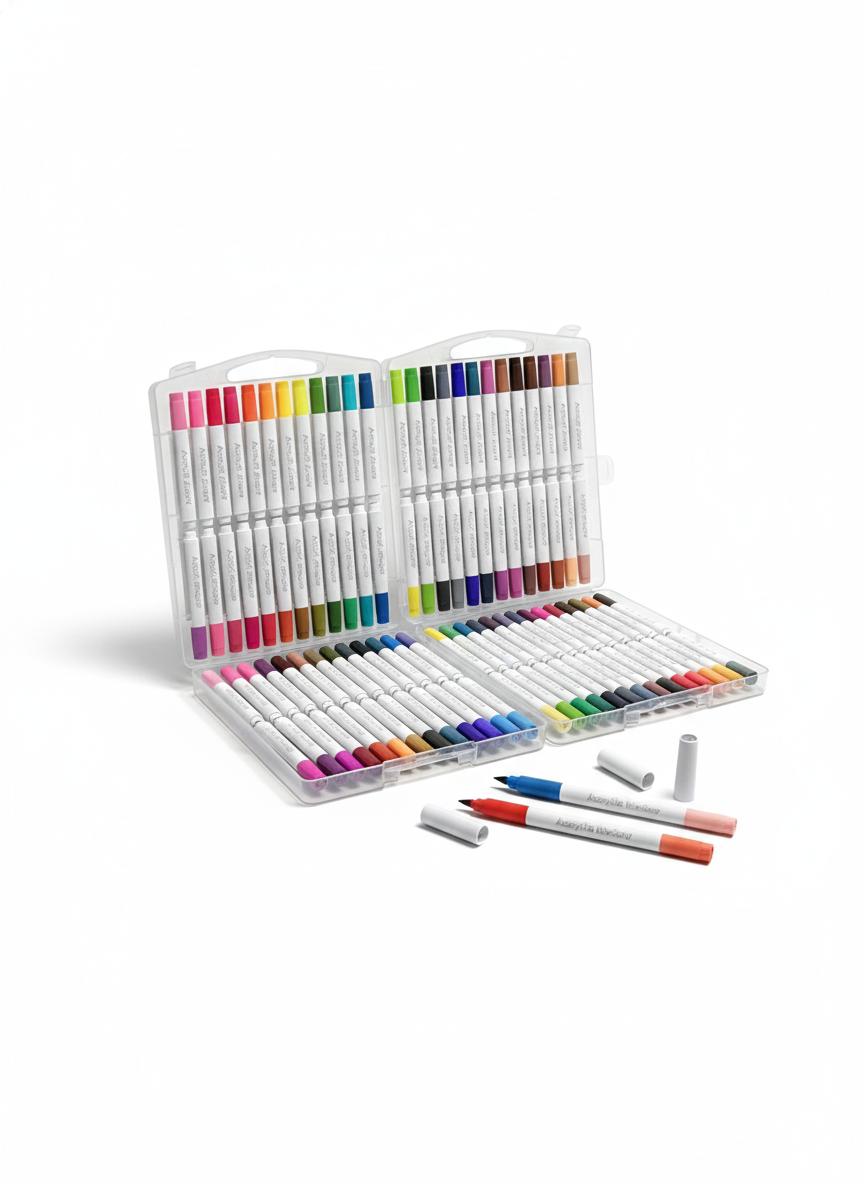 Set De Marcadores Acrilicos 60 Pzas Sof- Tip Punta  Pincel