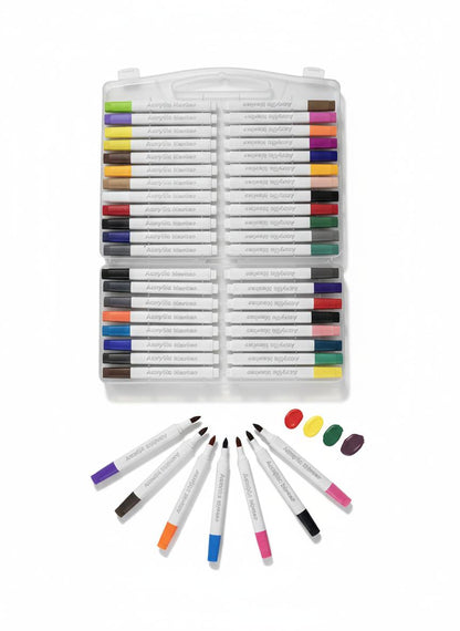 Set De Marcadores Acrilicos 60 Pzas Sof- Tip Punta  Pincel