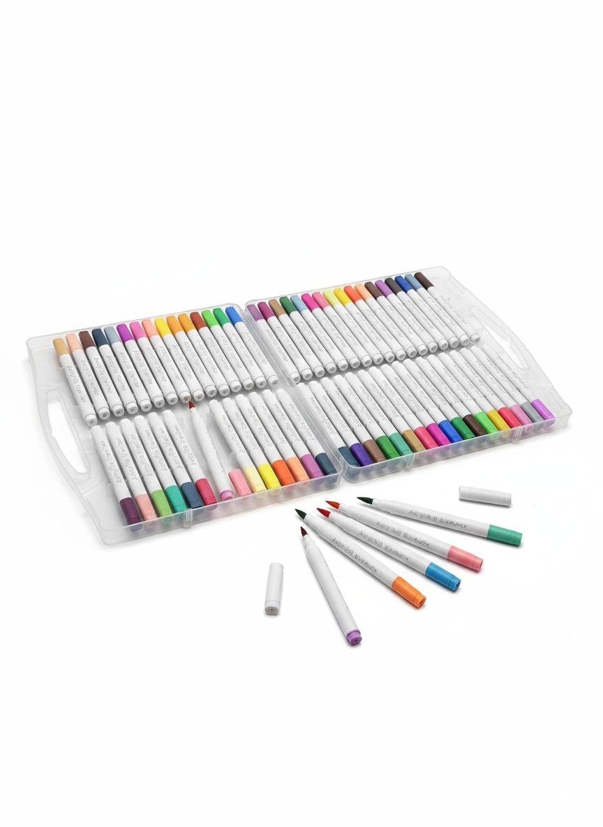 Set  De Plumones Aacrilico SOFT-TIP De 48 Pzas Multicolor