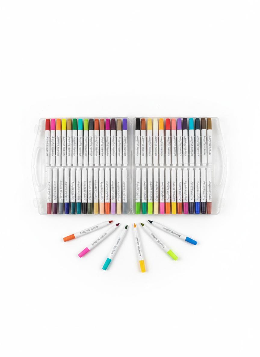 Set  De Plumones Aacrilico SOFT-TIP De 48 Pzas Multicolor