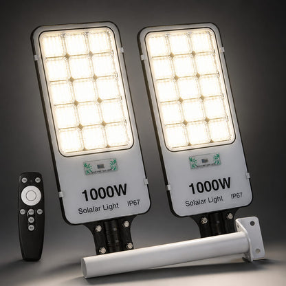 X2 Foco Solar 1000w Led Iluminacion Alta Potencia Exterior