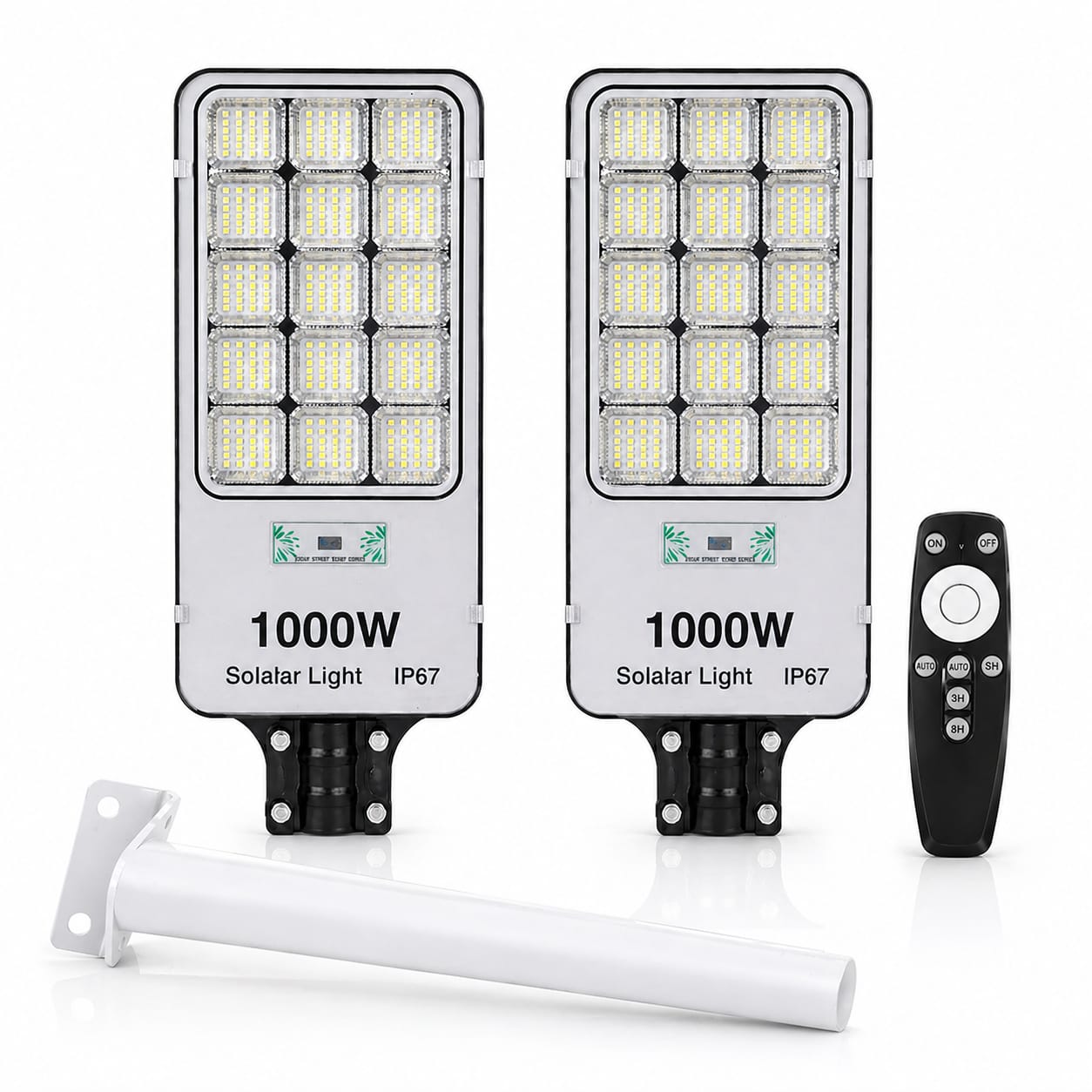 X2 Foco Solar 1000w Led Iluminacion Alta Potencia Exterior
