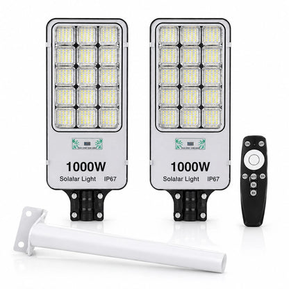 X2 Foco Solar 1000w Led Iluminacion Alta Potencia Exterior