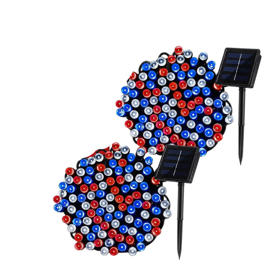 Guirnalda Luces Led Solar 10m Decoración Fiestas Patrias