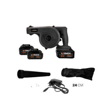 Sopladora Inalambrica Portátil Eléctrica Portát + 2 Baterias Negro