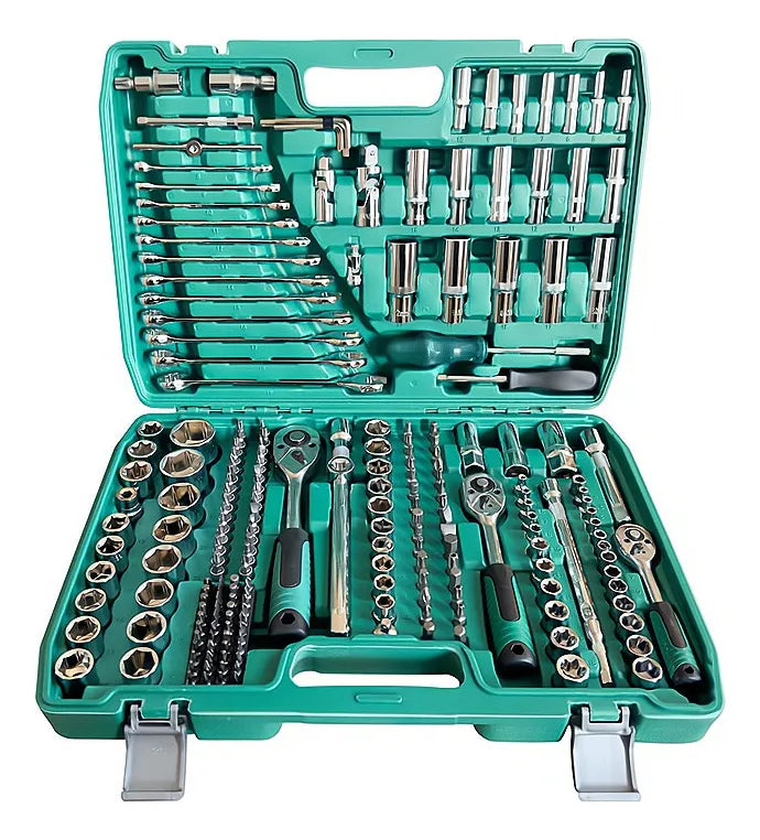 Caja Grande De Herramientas Dados Y Llaves 216 Piezas