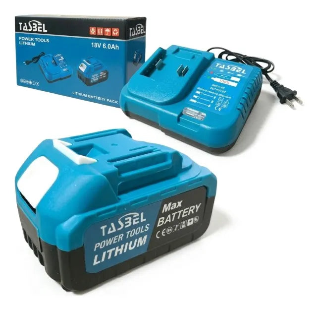 Kit De Batería De Litio Recargable Tasbel Con Cargador