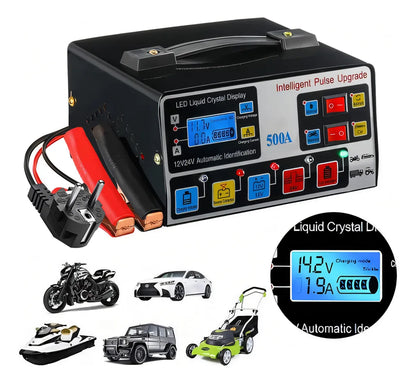 Cargador De Batería Automático Inteligente Auto Moto Camión