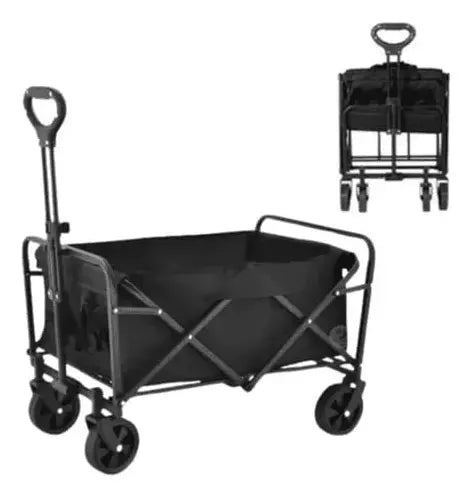 Carrito Para Compras Plegable Camping Jardin Mulltiuso Negro