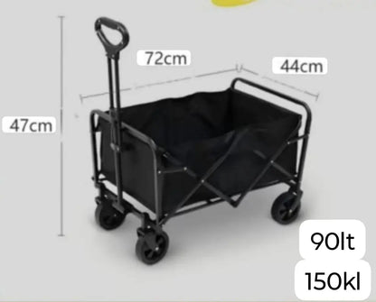 Carrito Para Compras Plegable Camping Jardin Mulltiuso Negro