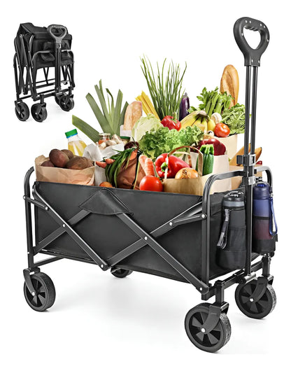 Carrito Para Compras Plegable Camping Jardin Mulltiuso Negro