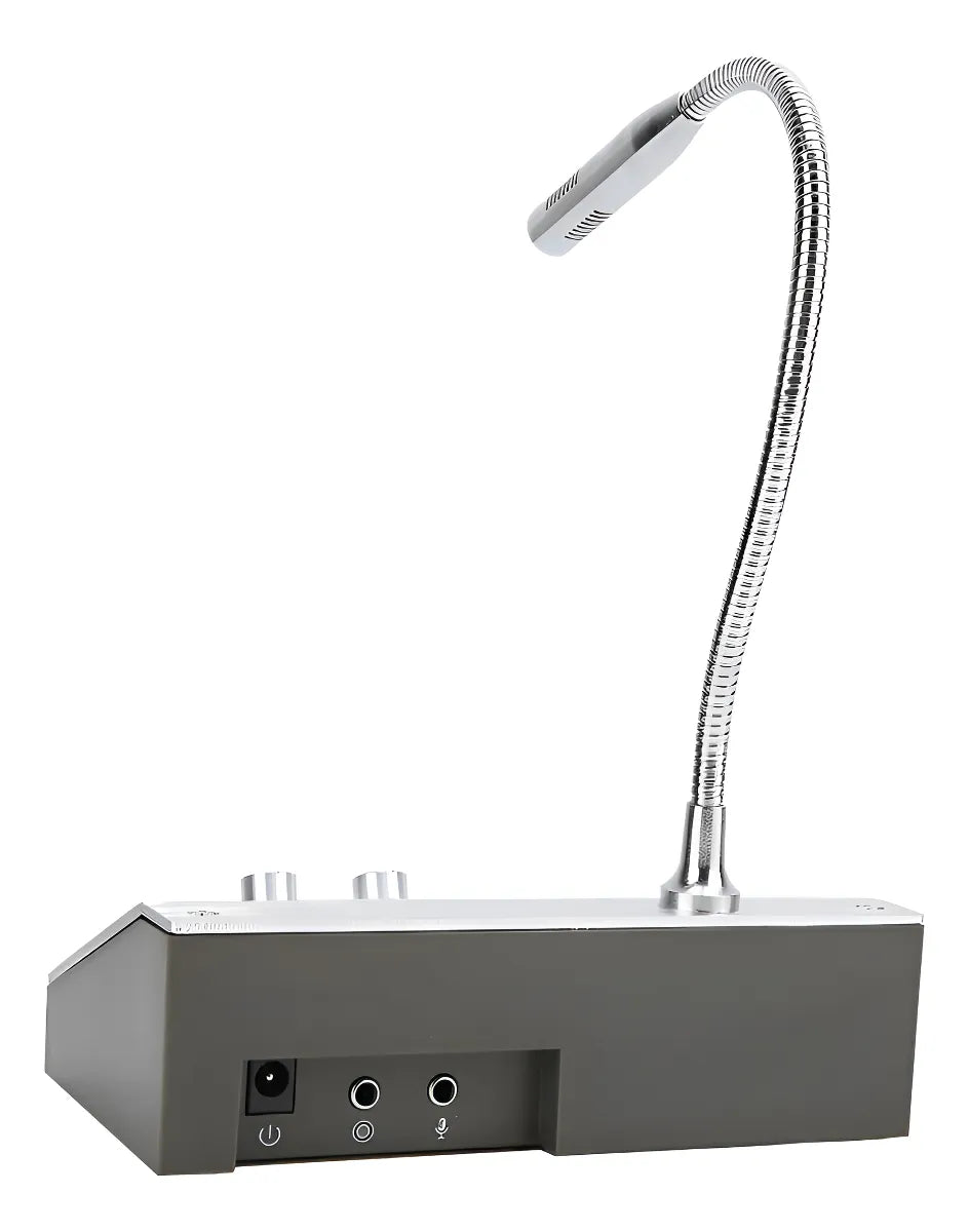 Intercomunicador Bancos Citofono Cajas Microfono 2 Vias Dual Color Plateado