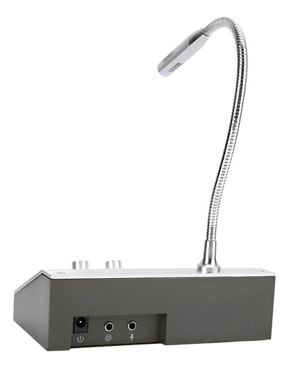 Intercomunicador Bancos Citofono Cajas Microfono 2 Vias Dual Color Plateado