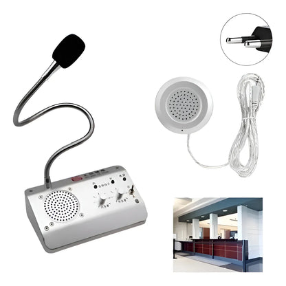 Intercomunicador Bancos Citofono Cajas Microfono 2 Vias Dual Color Plateado