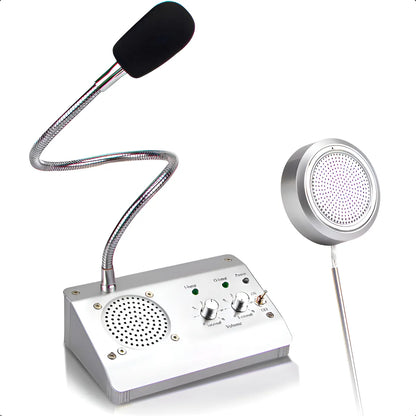 Intercomunicador Bancos Citofono Cajas Microfono 2 Vias Dual Color Plateado