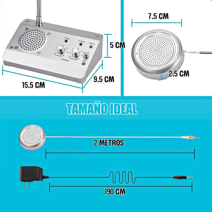 Intercomunicador Bancos Citofono Cajas Microfono 2 Vias Dual Color Plateado