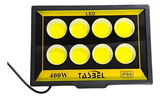 Foco Led Reflector Estadio Cob Led 400w Negro Blanco Frío