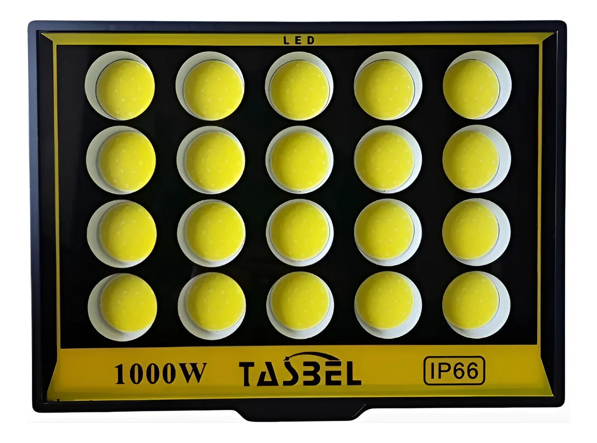 Foco Reflector Proyector Cuadrado 1000w Profesional Exterior Negro Blanco Frío