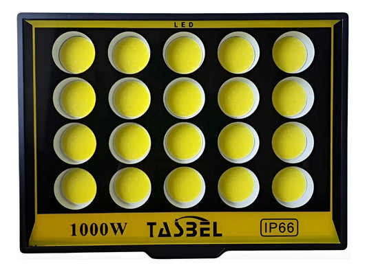 Foco Reflector Proyector Cuadrado 1000w Profesional Exterior Negro Blanco Frío