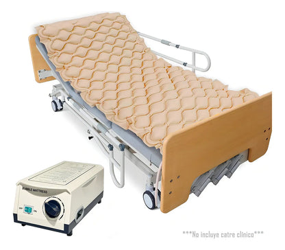 Colchón Antiescara Medihome Ca-001 Con Motor Blunding 1 Plaza Color Beige Color Beige Claro