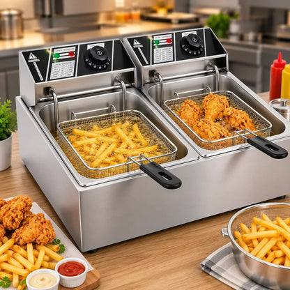Freidora Electrica Eoland Capacidad 6 Litro Aceite Industrial Papas Fritas