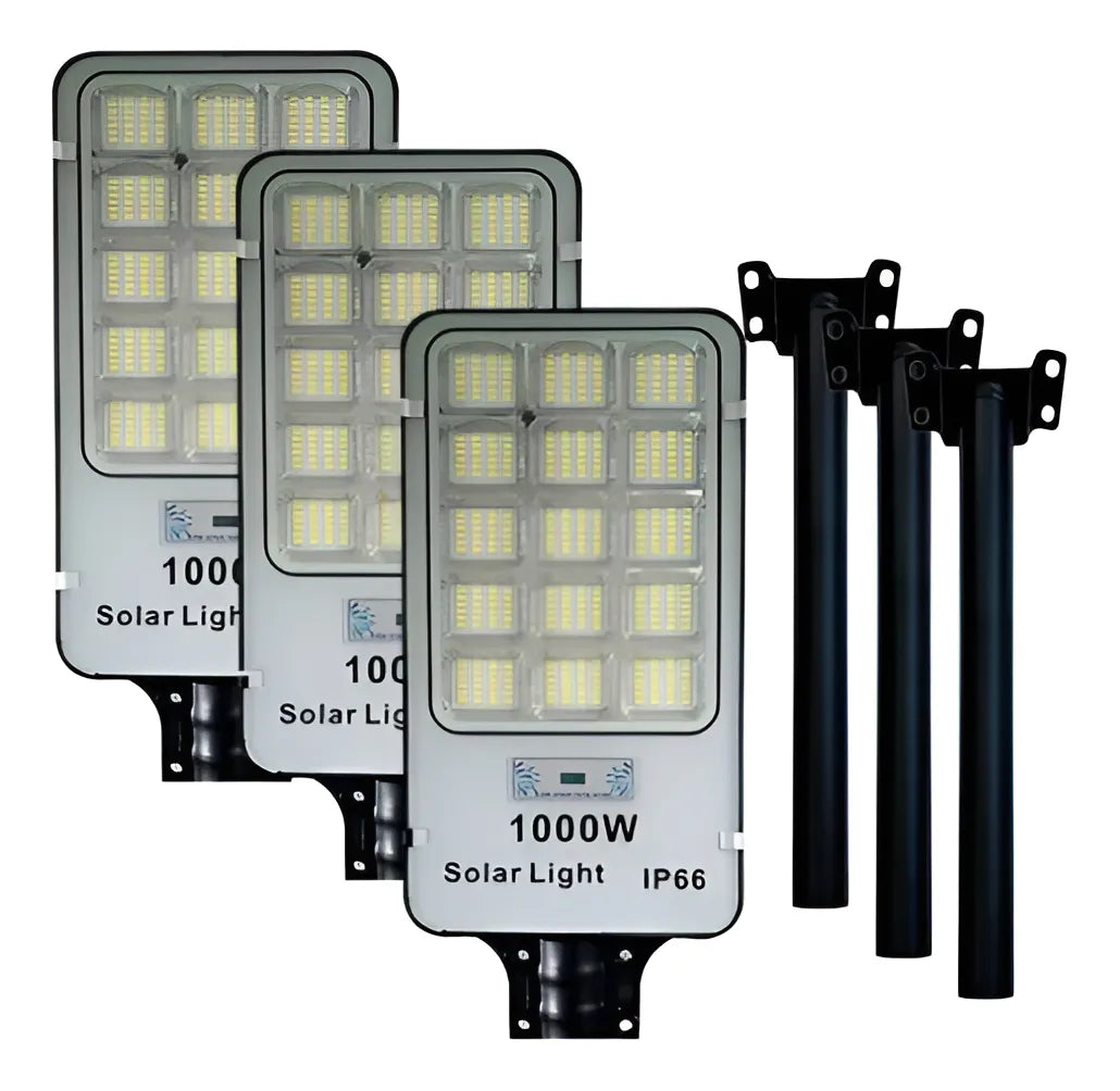 Foco Lampara Reflector 1000w Solar Iluminacion Alta Potencia Gris Blanco Frío