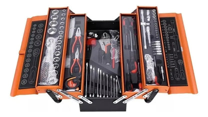 Caja De Herramientas Set 85 Pieza Plegable 5 Niveles Meta