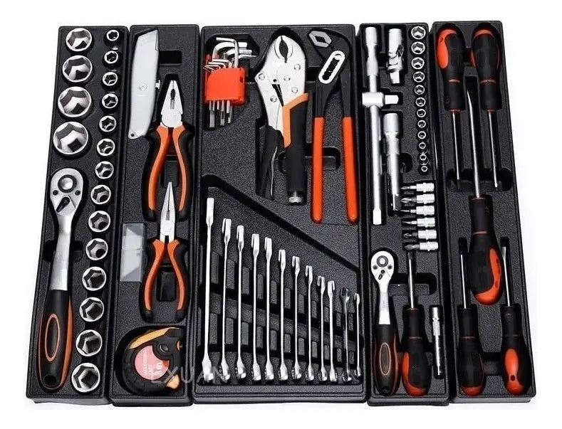 Caja De Herramientas Set 85 Pieza Plegable 5 Niveles Meta