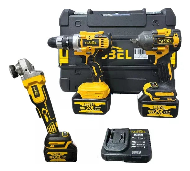 Herramientas Taladro , Esmeril Y Llave De Impacto 98v Amarillo