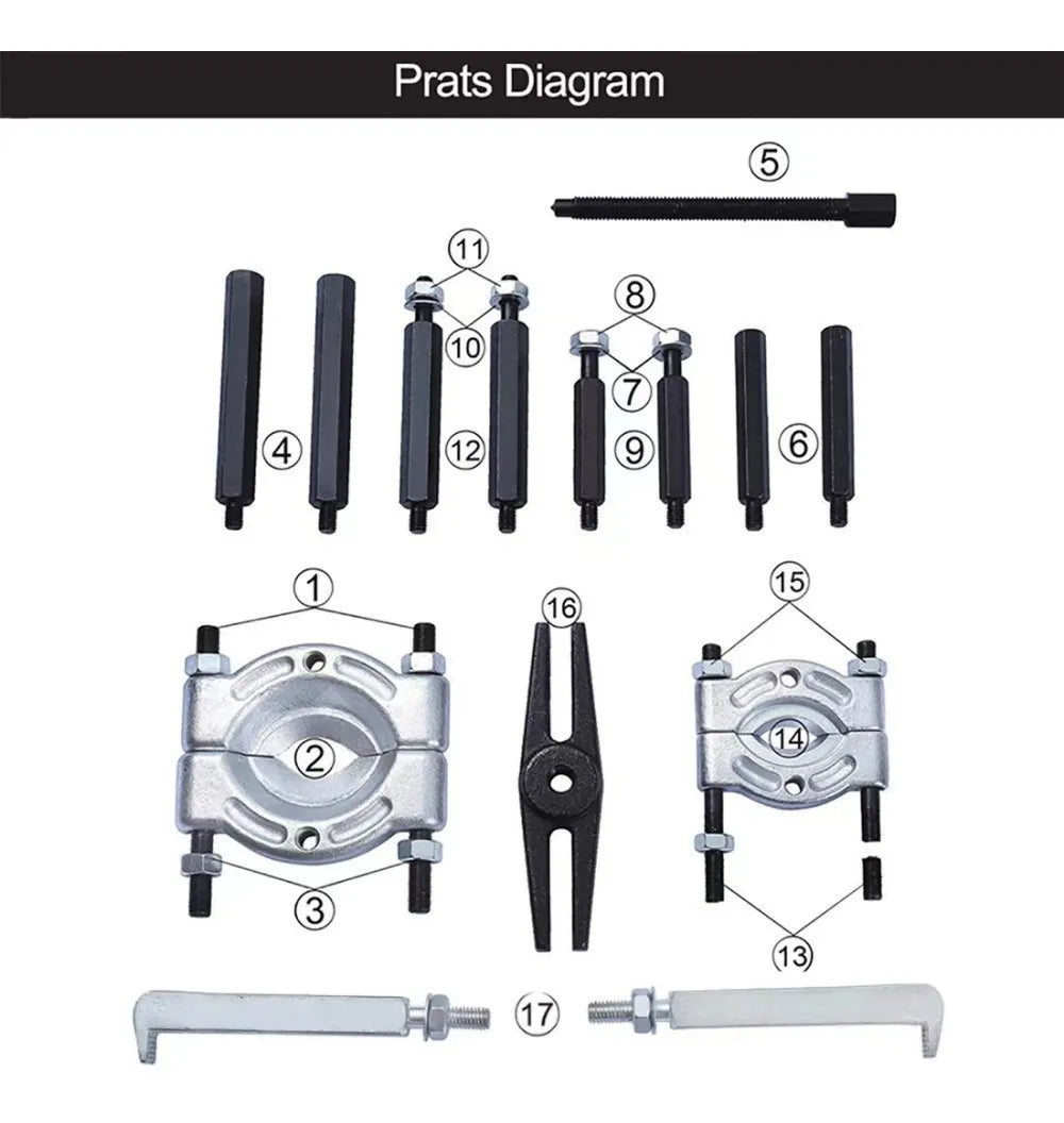 Kit-set Extractor De Bujes Y Rodamientos 14pcs