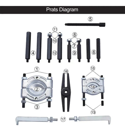 Kit-set Extractor De Bujes Y Rodamientos 14pcs