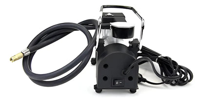 Compresor Aire Metalico Vehiculo Auto Moto Color Plateado