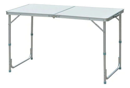 Mesa Plegable Blanca Transportable Lavable Camping 120x60cm Color Blanco