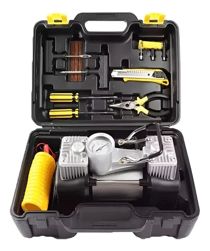 Compresor de Aire Neumáticos Cilindro Dual 150 Psi Color Plateado Fase eléctrica Monofásica Frecuencia 50 HZ
