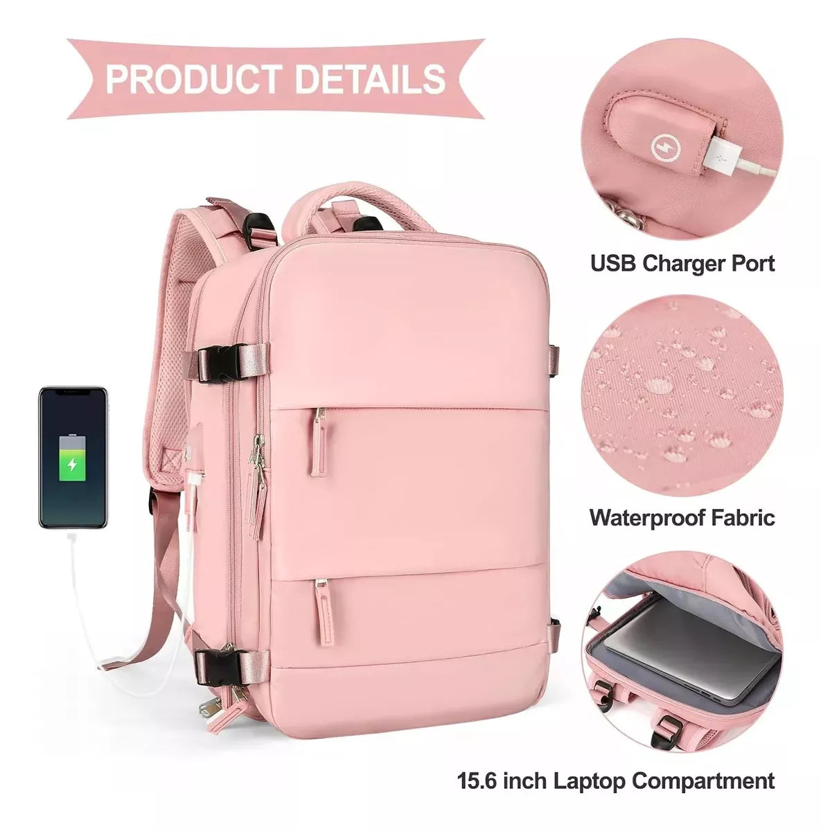 Mochila de Viaje Expansible Cabina Avión Aprobada 40litros